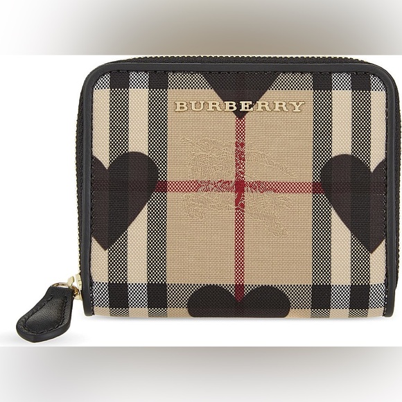 Burberry Beige and Black Heart Wallet - Picture 1 of 5